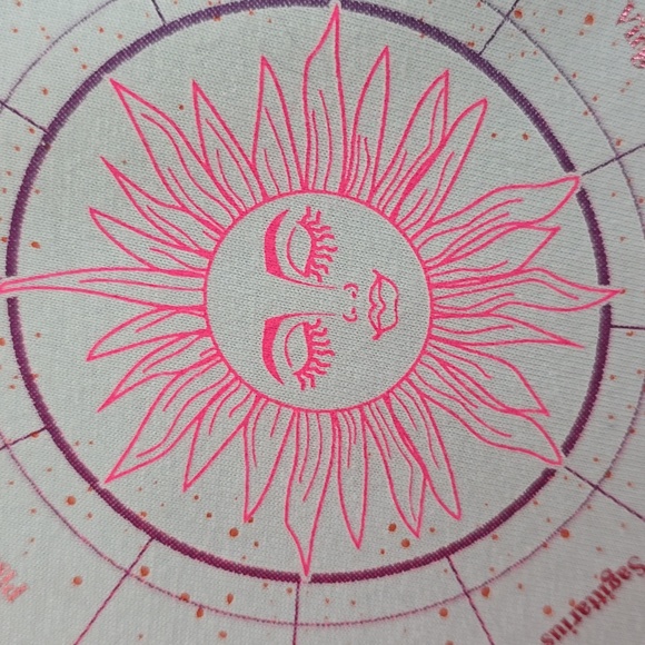 ELECTRIC PINK BRAND WOMENS BLUE ZODIAC SIGNS CROP TOP TEE-SHIRT SIZE XL - Picture 15 of 16